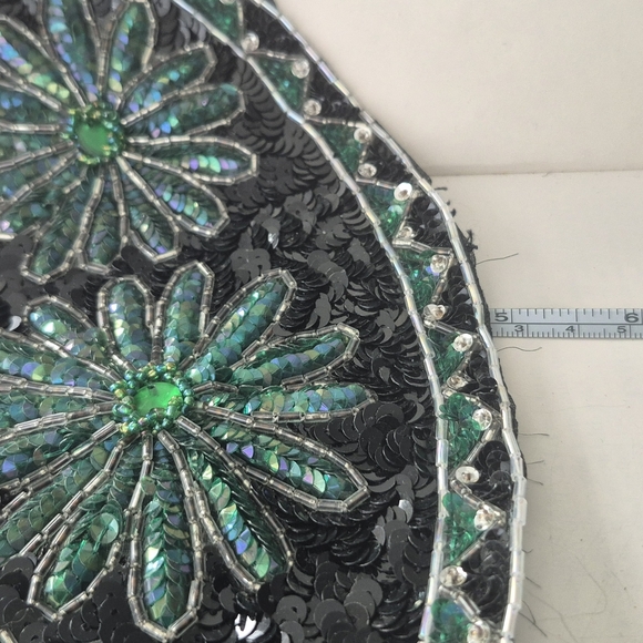Black and Green Beaded Clutch - Picture 6 of 9